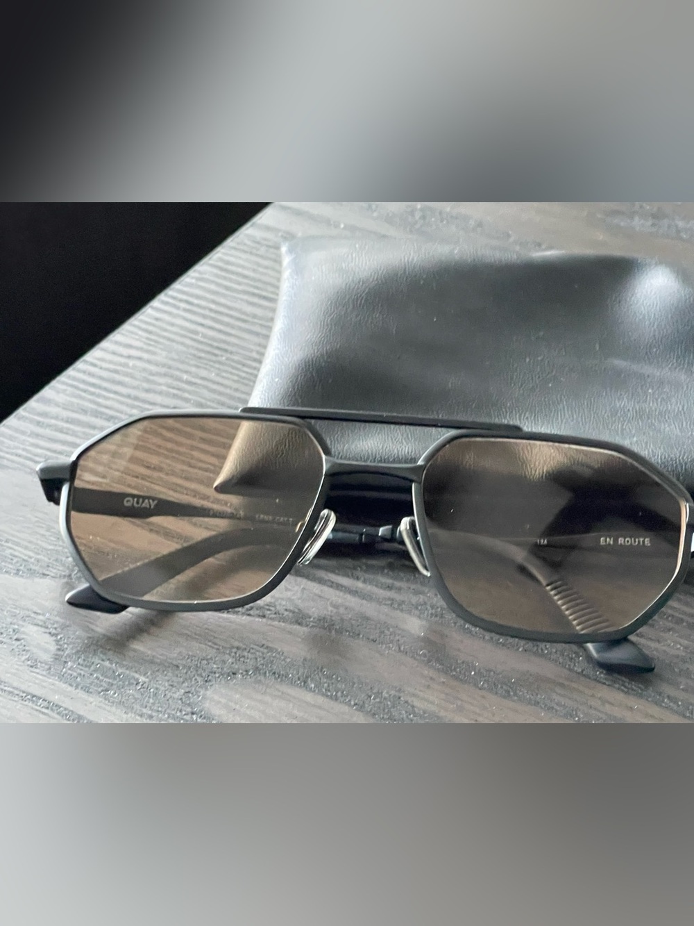 Quay Australia Black Frame Brown Lens Sunglasses